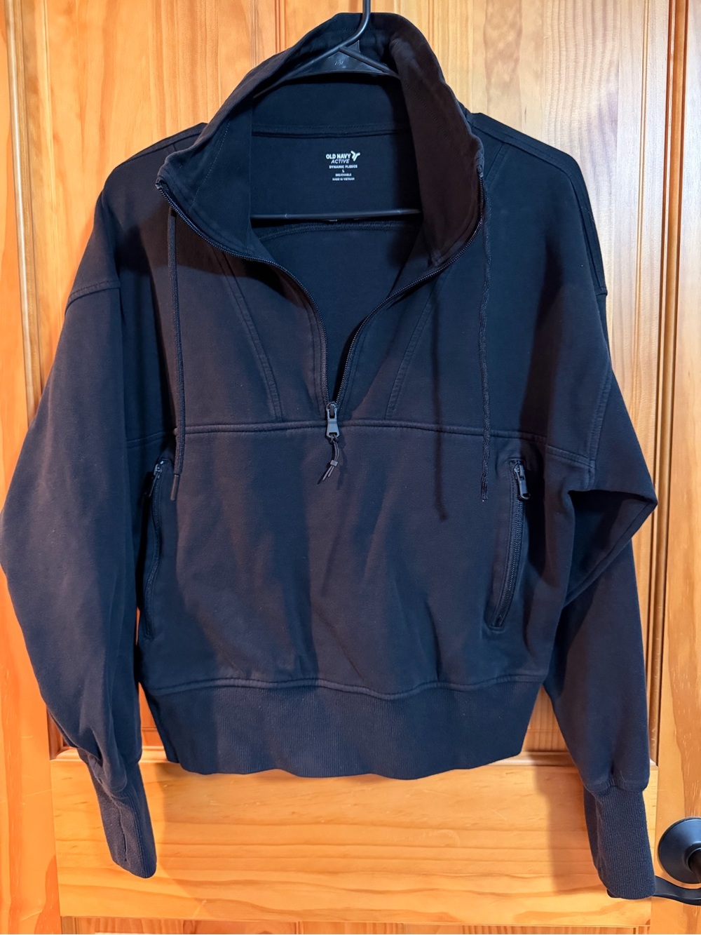 Old Navy Wonens Half-Zip Pullover Sweatshirt - Black